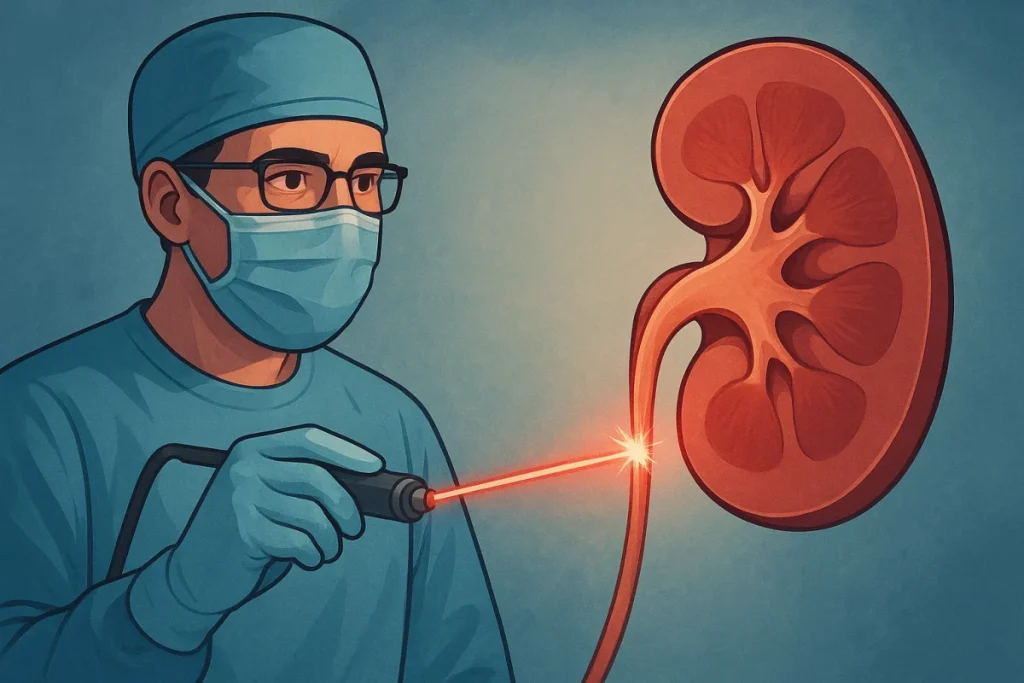 Laser de túlio: nova tecnologia reduz tempo de cirurgia para cálculo renal — entenda