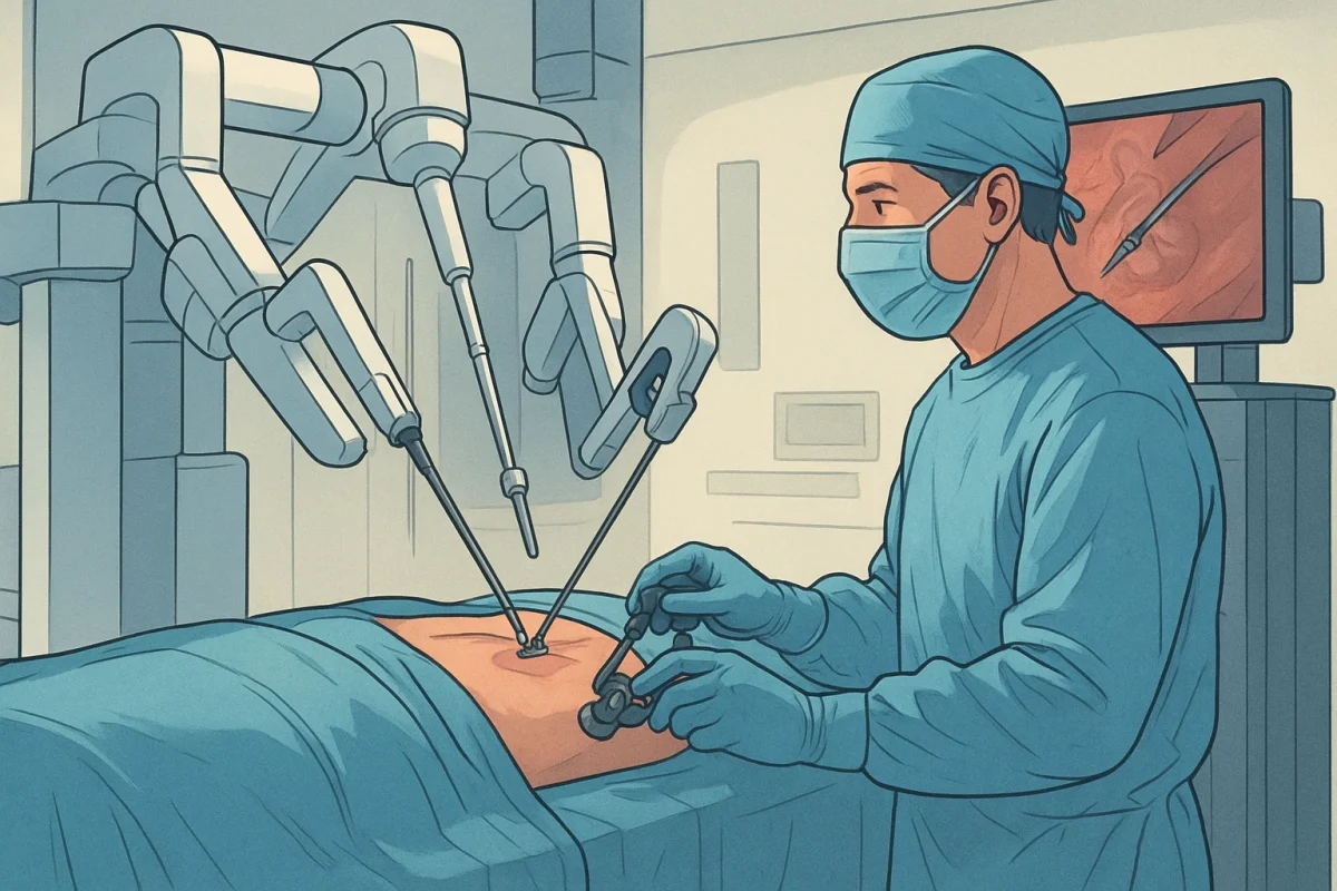 É importante deixar claro que o robô não realiza a cirurgia sozinho:…