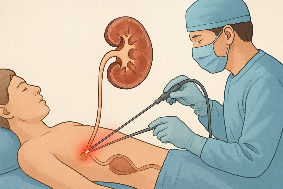 A ureterolitotripsia a laser, também chamada de ureterorrenolitotripsia, é um procedimento endoscópico.…